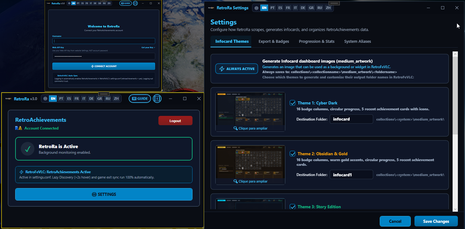 RetroRa Sync Screenshot